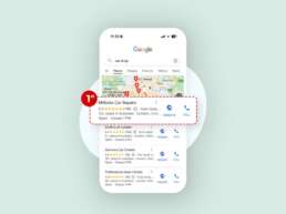 Google Business Profile mostrato nei risultati di ricerca Google con scheda attività in evidenza su Google Maps