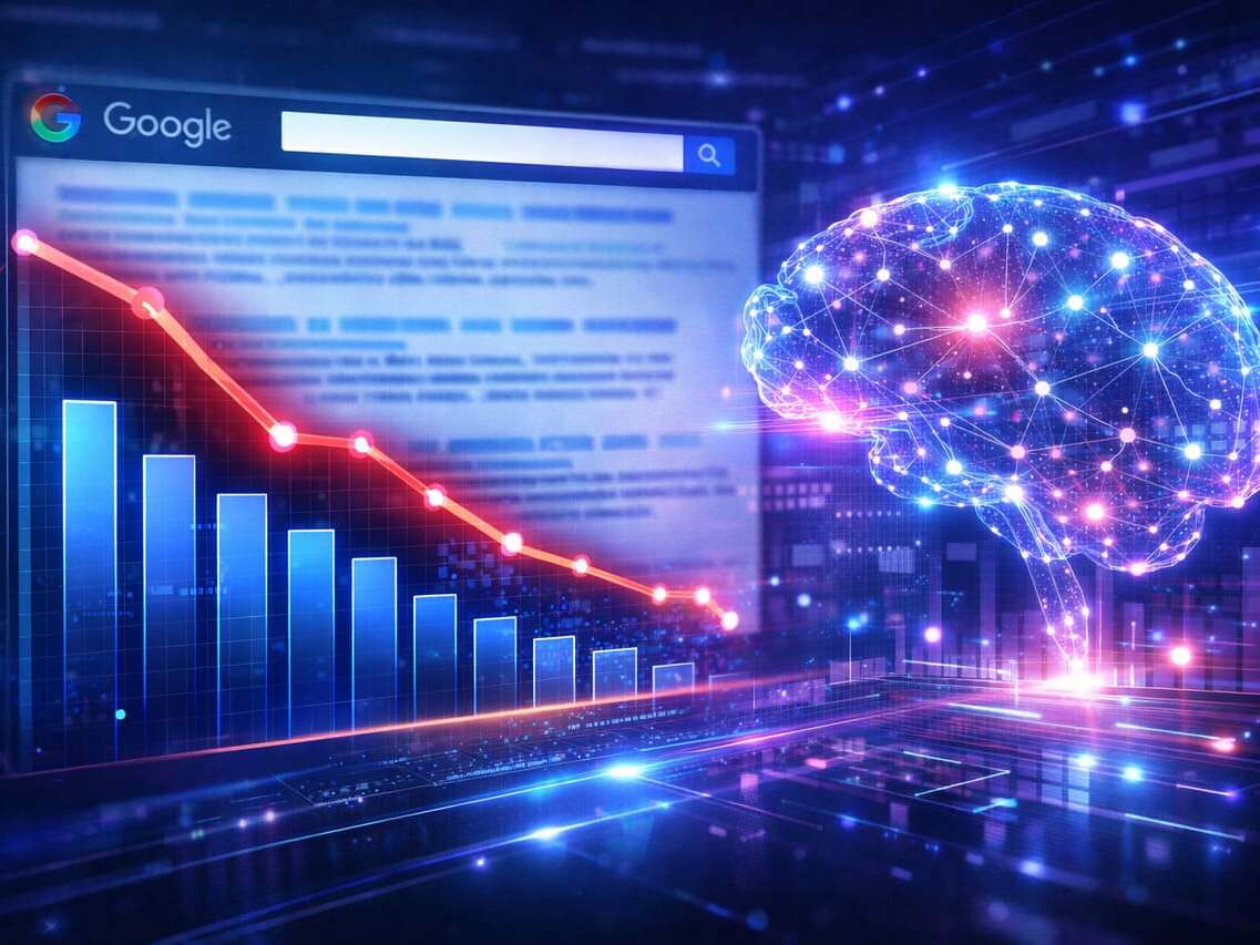 Traffico organico in calo nei risultati di Google